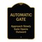 Signmission Designer Series-Automatic Gate Approach Slowly Gate Opens, 24" x 18", BG-1824-9862 A-DES-BG-1824-9862 - alternate 1